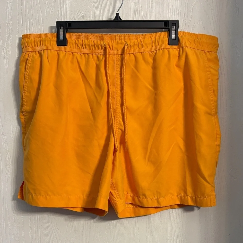 George Men's Orange Swim Trunks